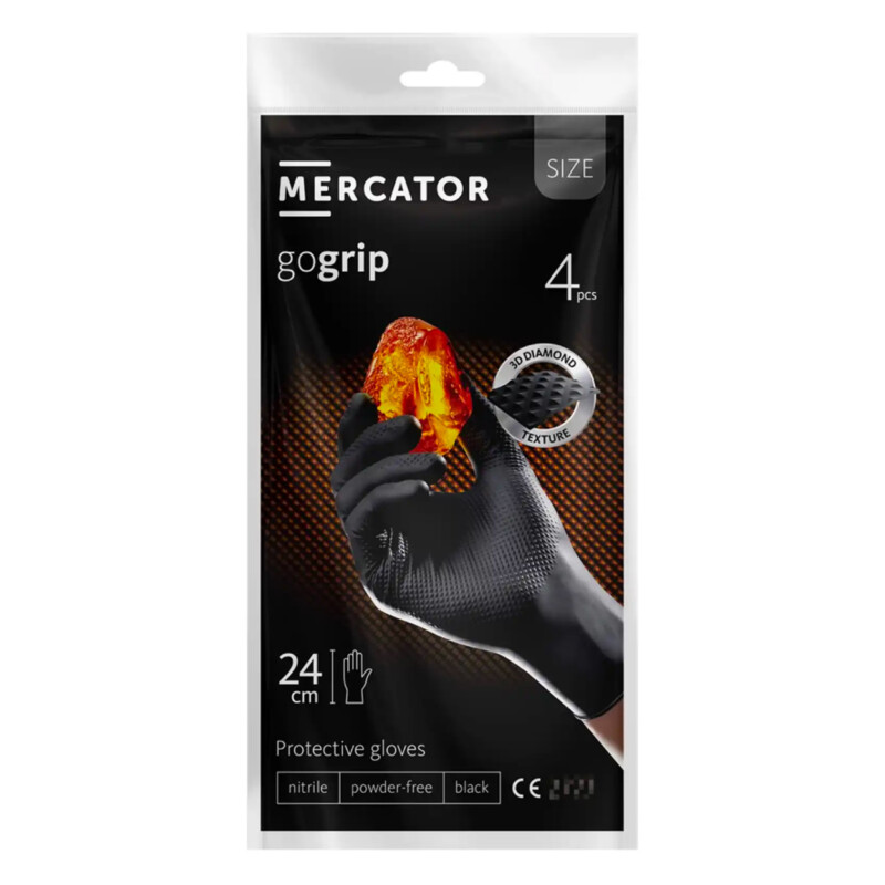 ΓΑΝΤΙΑ ΝΙΤΡΙΛΙΟΥ MERCATOR GOGRIP ΣΕ ΜΑΥΡΟ ΧΡΩΜΑ SMALL (S) 4ΤΕΜ. MER20775