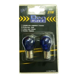 P21W 12V 21W BA15s ΜΟΝΟΠΟΛΙΚΟ ΜΠΛΕ BLUE DYED-GLASS 2ΤΕΜ. BLISTER 13950