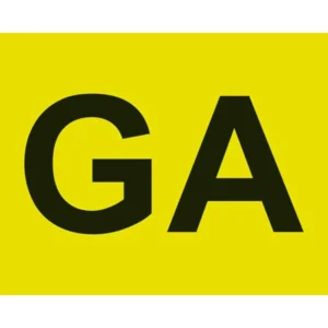 ΓΡΑΜΜΑΤΑ GA ΣΕ ΚΙΤΡΙΝΟ ΠΛΑΙΣΙΟ 65359