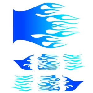 Aυτοκόλλητα Φλόγες σε μπλε χρώμα kit - Lampa - 7 τεμ. 07762