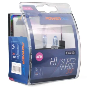 H1 24V 70W 3.450K  P14.5 POWERTECK SUPERWHITE BLISTER 2ΤΕΜ. M-TECH PTXSW1-DUO