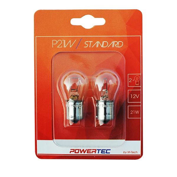 P21W 12V 21W BA15s ΜΟΝΟΠΟΛΙΚΟ POWERTEC STANDARD ΑΛΟΓΟΝΟΥ 2ΤΕΜ. P21W 12V 21W BA15s ΜΟΝΟΠΟΛΙΚΟ POWERTEC STANDARD ΑΛΟΓΟΝΟΥ 2ΤΕΜ. PTZ14-02B - Image 1