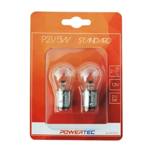 P21/5W 12V 21/5W BAY15d ΔΙΠΟΛΙΚΟ (STOP) POWERTEC STANDARD ΑΛΟΓΟΝΟΥ 2ΤΕΜ. PTZ15-02B