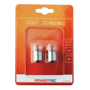 R5W 12V 5W BA15s (ΦΟΥΝΤΟΥΚΙ) POWERTEC STANDARD ΑΛΟΓΟΝΟΥ 2ΤΕΜ. PTZ30-02B