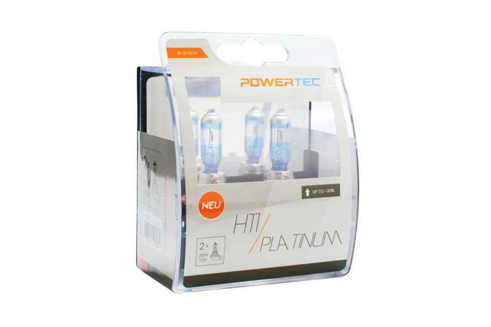H11 12V 55W 3.250K +130% PGJ19-2 POWERTECK PLATINUM 2ΤΕΜ. M-TECH H11 12V 55W 3.250K +130% PGJ19-2 POWERTECK PLATINUM 2ΤΕΜ. M-TECH PTZPT11-DUO - Image 1