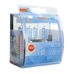 H8 12V 55W 3.450K PGJ19-1 POWERTECK SUPERWHITE 2ΤΕΜ. PTZSW8-DUO
