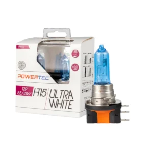 ΛΑΜΠΕΣ H15 12V 55/15W POWERTEC ULTRA WHITE (up to 5.000k)mTECH - 2 Τεμ. PTZUWH15-DUO
