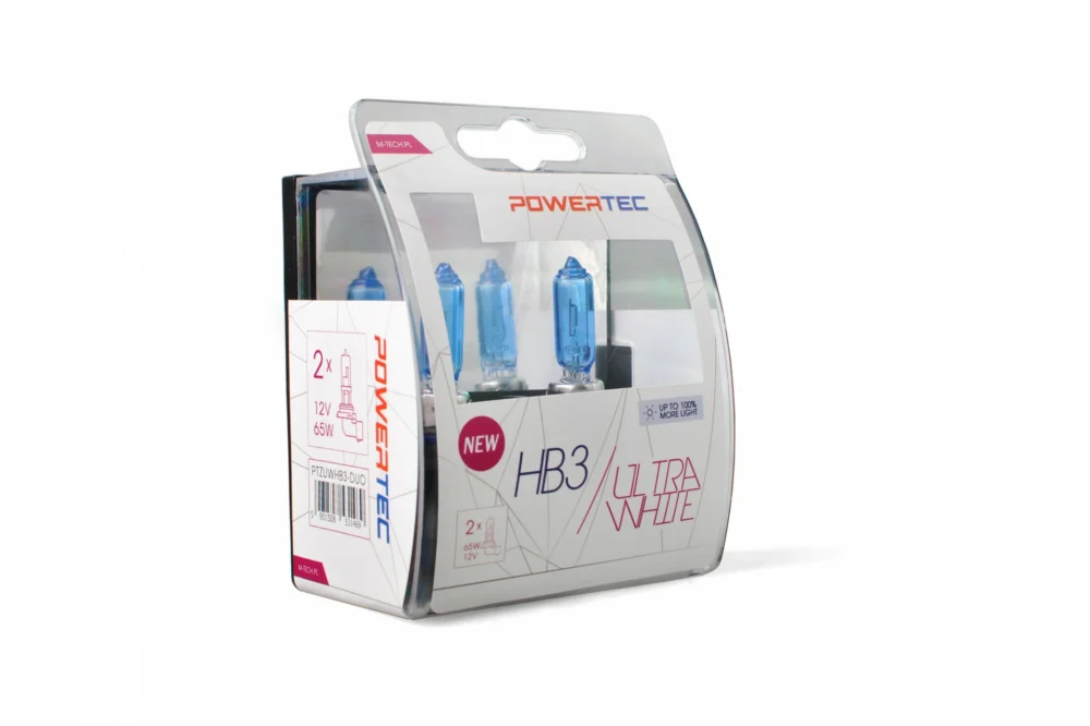 HB3 12V 65W P20d POWERTEC ULTRA WHITE 2ΤΕΜ. M-TECH HB3 12V 65W P20d POWERTEC ULTRA WHITE 2ΤΕΜ. M-TECH PTZUWHB3-DUO - Image 1