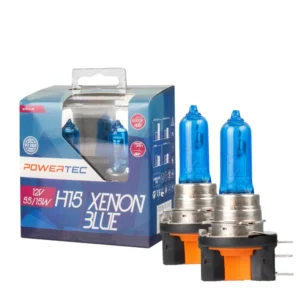 ΛΑΜΠΕΣ H15 55/15W 12V POWERTEC XENON BLUE mTECH - 2 Τεμ. PTZXBH15-DUO