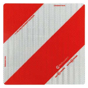 ΑΝΑΚΛΑΣΤΙΚΟ ΣΗΜΑ ΣΕ ΠΑΝΕΛ ΓΑΛΒΑΝΙΣΜΕΝΟΥ ΧΑΛΥΒΑ ΛΕΥΚΟ/ΚΟΚΚΙΝΟ DIN3071TPESC-B 282x282mm LAMPA - 1ΤΕΜ. RA4052B