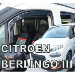 ΑΝΕΜΟΘΡΑΥΣΤΕΣ ΓΙΑ CITROEN BERLINGO III/PEUGEOT RIFTER/OPEL COMBO E 4D/5D LOV 2018+ ΣΕΤ ΑΥΤΟΚΙΝΗΤΟΥ ΑΠΟ ΕΥΚΑΜΠΤΟ ΦΙΜΕ ΠΛΑΣΤΙΚΟ HEKO - 4 ΤΕΜ. 25404