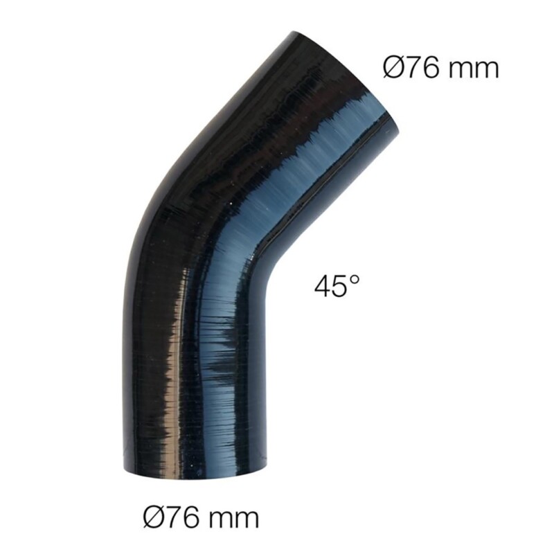 ΓΩΝΙΑ ΣΙΛΙΚΟΝΗΣ ΜΑΥΡΗ Φ76 45 ΜΟΙΡΕΣ ΓΩΝΙΑ ΣΙΛΙΚΟΝΗΣ ΜΑΥΡΗ Φ76 45 ΜΟΙΡΕΣ 4515 - Image 1