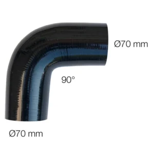 ΓΩΝΙΑ ΣΙΛΙΚΟΝΗΣ ΜΑΥΡΗ Φ70 90 ΜΟΙΡΕΣ 9015