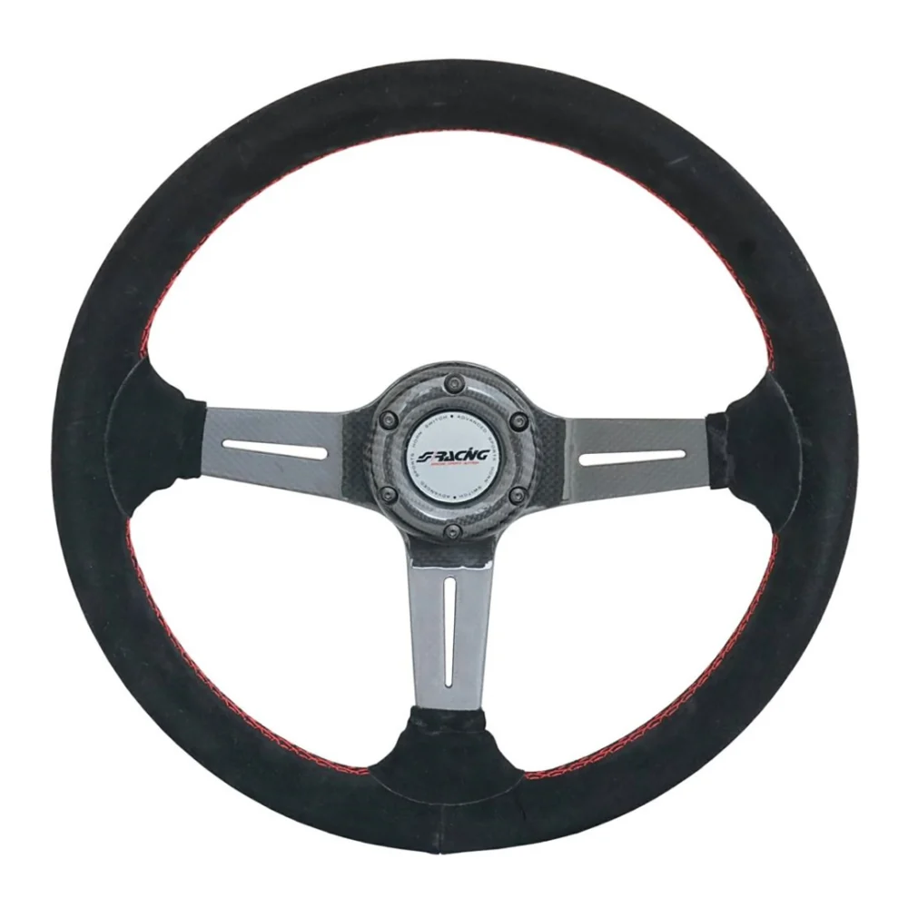 ΤΙΜΟΝΙ CARLOS ΜΑΥΡΟ/CARBON ΣΟΥΕΤ ΜΕ ΚΟΚΚΙΝΗ ΡΑΦΗ ΤΡΙΑΚΤΙΝΟ ΔΙΑΜΕΤΡΟΣ 350mm ΠΑΧΟΣ 105mm ΒΑΡΟΣ 900gr ΤΙΜΟΝΙ CARLOS ΜΑΥΡΟ/CARBON ΣΟΥΕΤ ΜΕ ΚΟΚΚΙΝΗ ΡΑΦΗ ΤΡΙΑΚΤΙΝΟ ΔΙΑΜΕΤΡΟΣ 350mm ΠΑΧΟΣ 105mm ΒΑΡΟΣ 900gr CARLOS - Image 1