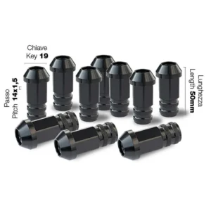 ΠΑΞΙΜΑΔΙ ΚΩΝΙΚΟ 14x1,5 (50mm) (19) ΜΑΥΡΟ 10ΤΕΜ. DR/9N-10