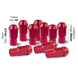 ΠΑΞΙΜΑΔΙ ΚΩΝΙΚΟ 14x1,5 (50mm) (19) ΚΟΚΚΙΝΟ 10ΤΕΜ. DR/9R-10