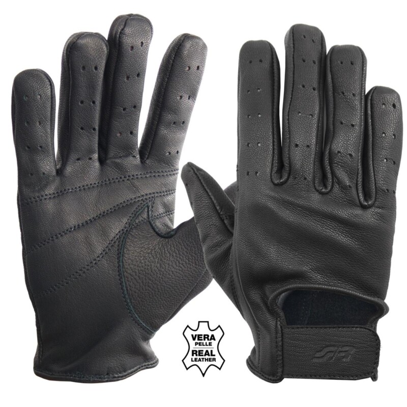 ΓΑΝΤΙΑ ΟΔΗΓΟΥ ΔΕΡΜΑΤΙΝΑ ΜΑΥΡΑ (L) ΔΙΑΤΡΗΤΑ VINTAGE GLOVES SIMONI RACING - 1 σετ. ΓΑΝΤΙΑ ΟΔΗΓΟΥ ΔΕΡΜΑΤΙΝΑ ΜΑΥΡΑ (L) ΔΙΑΤΡΗΤΑ VINTAGE GLOVES SIMONI RACING - 1 σετ. GV3L - Image 1