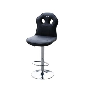ΚΑΡΕΚΛΑ ΠΑΓΚΟΥ BLACK OFFICE STOOL ΜΑΥΡΗ ΟΙΚΟΛΟΓΙΚΟ ΔΕΡΜΑ 360ΜΟΙΡΩΝ & ΡΥΘΜΙΖΟΜΕΝΟ ΥΨΟΣ 98-118cm SIMONI RACING - 1 TEM. STOOL