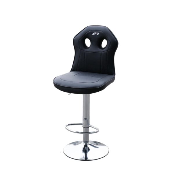 ΚΑΡΕΚΛΑ ΠΑΓΚΟΥ BLACK OFFICE STOOL ΜΑΥΡΗ ΟΙΚΟΛΟΓΙΚΟ ΔΕΡΜΑ 360ΜΟΙΡΩΝ & ΡΥΘΜΙΖΟΜΕΝΟ ΥΨΟΣ 98-118cm SIMONI RACING - 1 TEM. STOOL