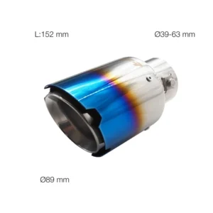 ΑΚΡΟ (ΜΠΟΥΚΑ) ΕΞΑΤΜΙΣΗΣ ΚΑΜΜΕΝΟ ΤΙΤΑΝΙΟ Φ39-63 mm (ΜΗΚΟΣ 152/220mm/ΔΙΑΜΕΤΡΟΣ ΕΞΩΤΕΡΙΚΗ 89mm) SIMONI RACING  - 1 τεμ. TRX/111B