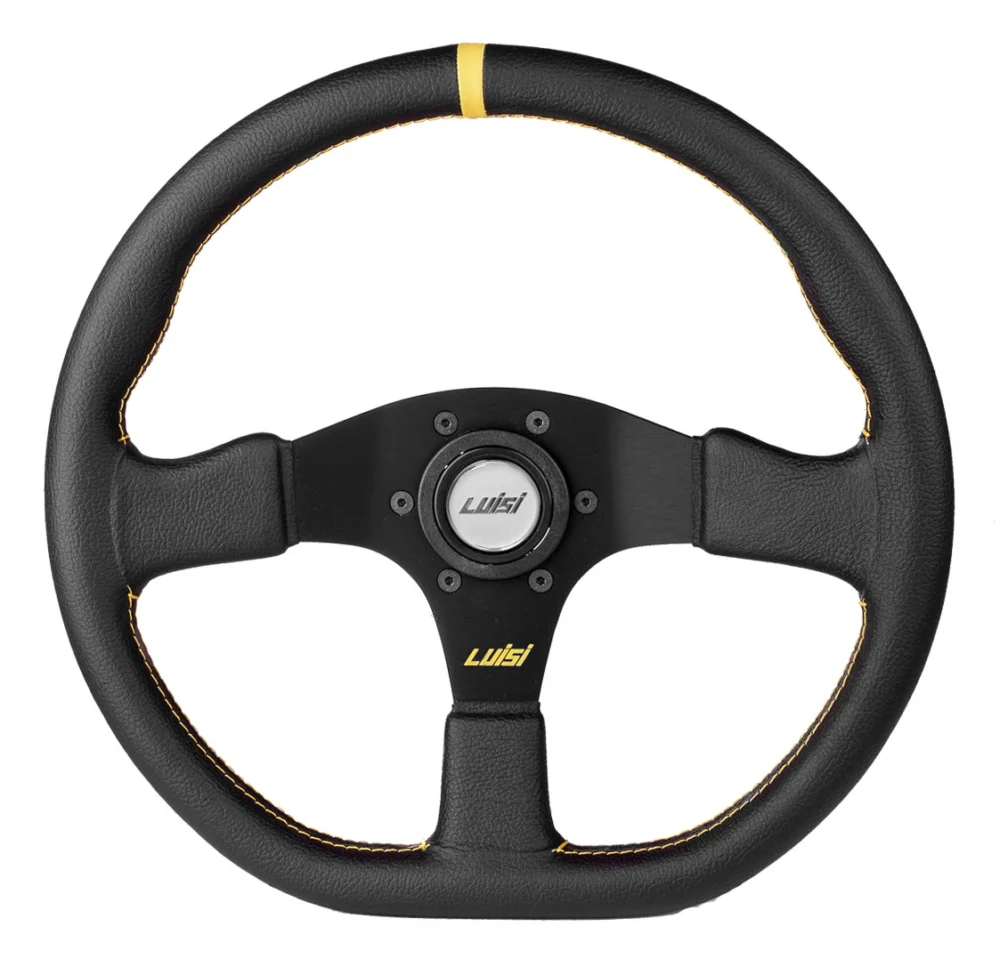 ΤΙΜΟΝΙ STEALTH CORSA 355mm ΤΡΙΑΚΤΙΝΟ ΔΕΡΜΑΤΙΝΟ ΜΑΥΡΟ LUISI ΤΙΜΟΝΙ STEALTH CORSA 355mm ΤΡΙΑΚΤΙΝΟ ΔΕΡΜΑΤΙΝΟ ΜΑΥΡΟ LUISI - Image 1