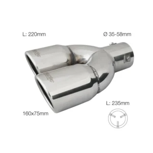 ΜΠΟΥΚΑ ΔΙΠΛΗ ΧΡΩΜΙΟΥ TRX/18L 165x77mm 235mm 35>58mm  SIMONI RACING - 1 TEM TRX/18L