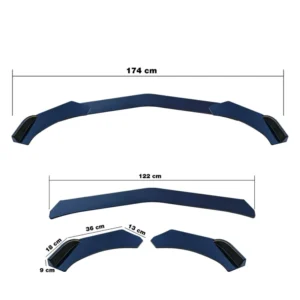 ΔΙΑΚΟΣΜΗΤΙΚΟ SPOILER ΠΡΟΦΥΛΑΚΤΗΡΑ LIP SPLITTER CARBON LOOK 3ΤΕΜ.