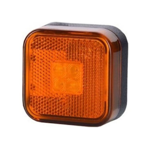 ΦΩΣ ΟΓΚΟΥ ΑΝΑΚΛΑΣΤΙΚΟ LD097 12/24V 4LED HORPOL ΠΟΡΤΟΚΑΛΙ 67X67mm -1ΤΕΜ. WMLHOR097