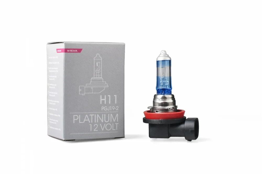 H11 12V 55W PGJ19-2 COLOR PLATINUM 1ΤΕΜ. M-TECH H1 12V 55W P14,5s COLOR PLATINUM 1ΤΕΜ. M-TECH ZPT1 - Image 1