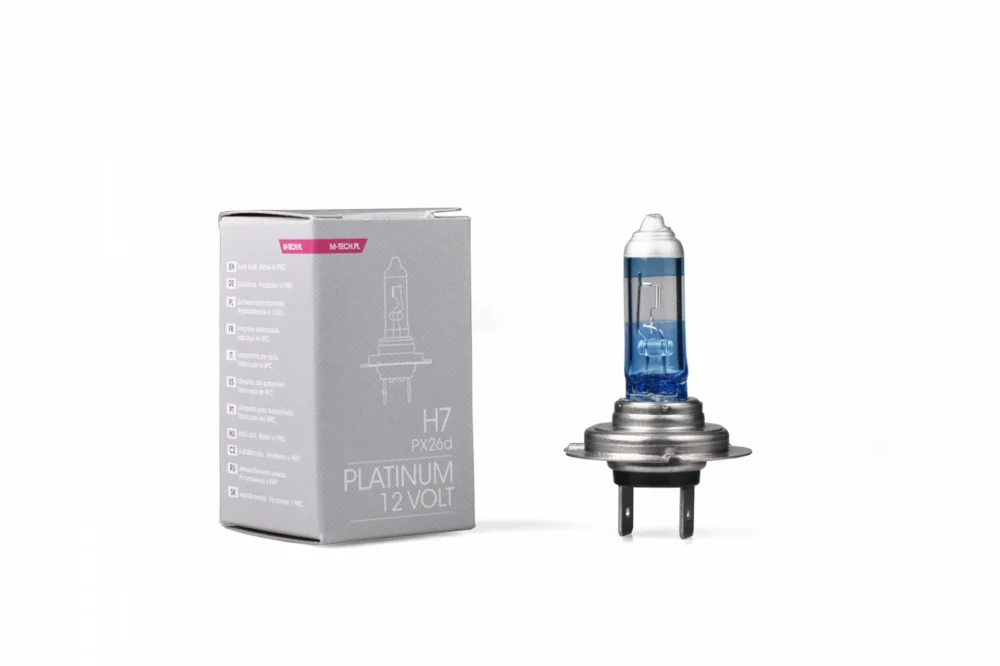H7 12V 55W PX26d COLOR PLATINUM 1ΤΕΜ. M-TECH H7 12V 55W PX26d COLOR PLATINUM 1ΤΕΜ. M-TECH ZPT7 - Image 1
