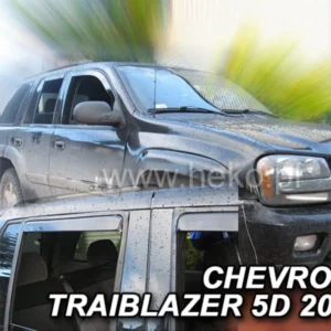 ΑΝΕΜΟΘΡΑΥΣΤΕΣ ΓΙΑ CHEVROLET TRAIBLAZER 5D 2002-2009R ΣΕΤ ΑΥΤΟΚΙΝΗΤΟΥ ΑΠΟ ΕΥΚΑΜΠΤΟ ΦΙΜΕ ΠΛΑΣΤΙΚΟ HEKO - 4 ΤΕΜ. 10541