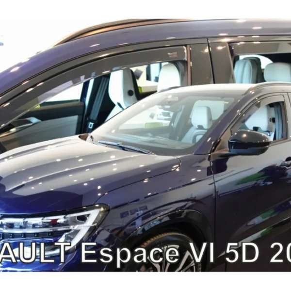 ΑΝΕΜΟΘΡΑΥΣΤΕΣ ΓΙΑ RENAULT ESPACE 5D 2023+ ΣΕΤ ΑΥΤΟΚΙΝΗΤΟΥ ΑΠΟ ΕΥΚΑΜΠΤΟ ΦΙΜΕ ΠΛΑΣΤΙΚΟ HEKO - 4 ΤΕΜ 27026
