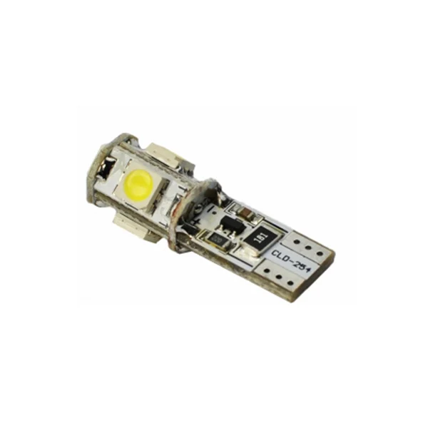 Λάμπα W5W 5xSMD 5050 με CAN-BUS 12V Λευκή 2τεμ. Λάμπα W5W 5xSMD 5050 με CAN-BUS 12V Λευκή 2τεμ. LB321W - Image 1