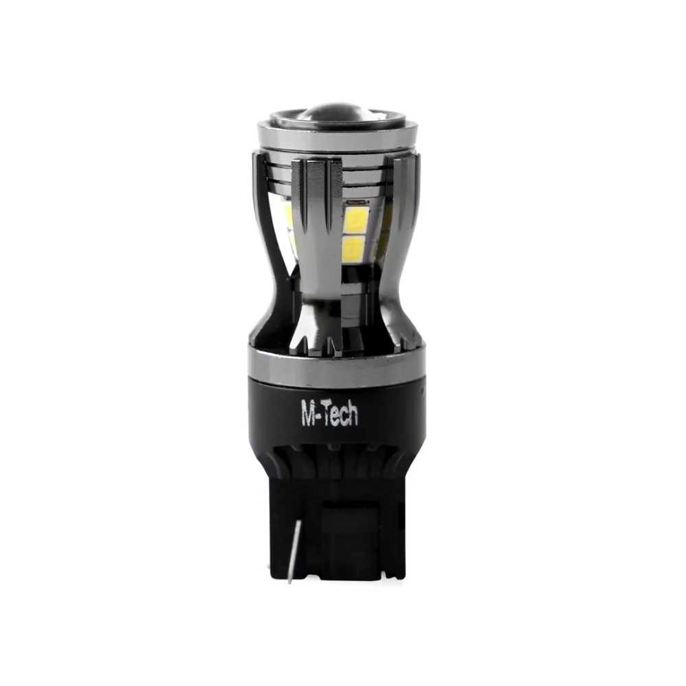 W21/5W (T20) 12/24V W3x16q 3 W21/5W (T20) 12/24V W3x16q 3,9W 14xSMD LED ΛΕΥΚΟ CAN-BUS BLISTER M-TECH - 1ΤΕΜ LB823W-01B - Image 1