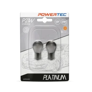 P21W 12V 21W BA15s 3.500K ΜΟΝΟΠΟΛΙΚΟ ΧΡΩΜΙΟ ΚΑΘΡΕΠΤΗΣ ΠΟΡΤΟΚΑΛΙ ΑΛΟΓΟΝΟΥ POWERTECK PLATINUM 2ΤΕΜ. PTZCH19-02B