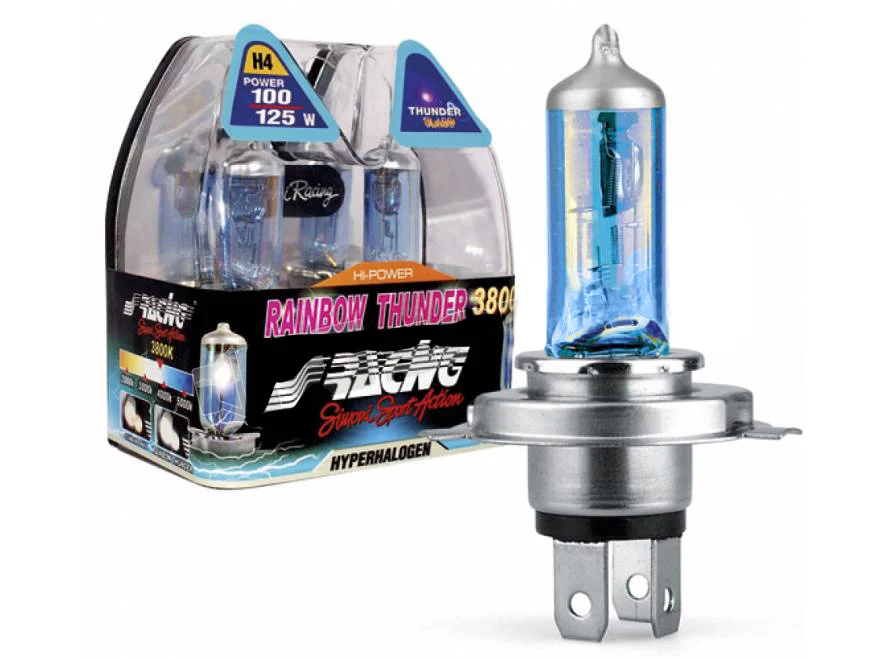 H4 12V/60-55W-100/125 3.800K RAINBOW THUNDER SIMONI RACING - 2 ΤΕΜ. H4 12V/60-55W-100/125 3.800K RAINBOW THUNDER SIMONI RACING - 2 ΤΕΜ. SRRT4 - Image 1