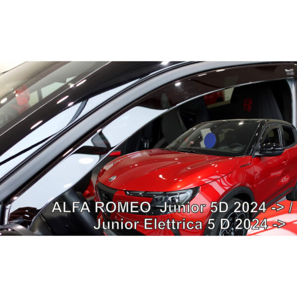 ΣΕΤ ΑΝΕΜΟΘΡΑΥΣΤΕΣ ΓΙΑ ALFA ROMEO JUNIOR 5D 2024+ SET ΑΠΟ ΕΥΚΑΜΠΤΟ ΦΙΜΕ ΠΛΑΣΤΙΚΟ HEKO - 4 ΤΕΜ. 10123