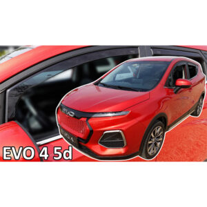 ΑΝΕΜΟΘΡΑΥΣΤΕΣ ΓΙΑ EVO 4 5D 2020+ ΣΕΤ ΑΥΤΟΚΙΝΗΤΟΥ ΑΠΟ ΕΥΚΑΜΠΤΟ ΦΙΜΕ ΠΛΑΣΤΙΚΟ HEKO - 4 ΤΕΜ. 29116