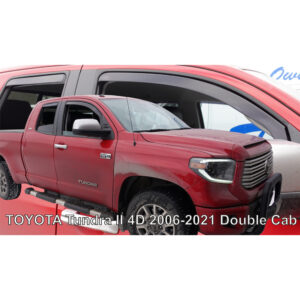 ΑΝΕΜΟΘΡΑΥΣΤΕΣ ΓΙΑ TOYOTA TUNDRA II 4D 2006-2021 ΔΙΠΛΗ ΚΑΜΠΙΝΑ ΣΕΤ ΑΥΤΟΚΙΝΗΤΟΥ ΑΠΟ ΕΥΚΑΜΠΤΟ ΦΙΜΕ ΠΛΑΣΤΙΚΟ HEKO - 4 ΤΕΜ. 29689