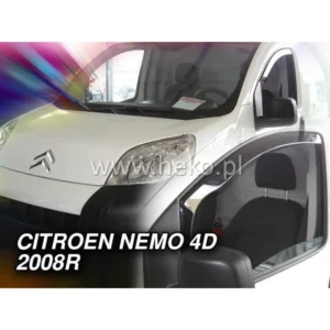 ΑΝΕΜΟΘΡΑΥΣΤΕΣ ΓΙΑ FIAT FIORINO / QUBO 4D/5D 2008-2020 / PEUGEOT BIPPER / CITROEN NEMO ΖΕΥΓΑΡΙ VAN ΑΠΟ ΕΥΚΑΜΠΤΟ ΦΙΜΕ ΠΛΑΣΤΙΚΟ HEKO - 2 ΤΕΜ. 15160