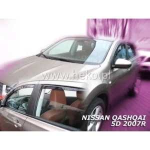 ΑΝΕΜΟΘΡΑΥΣΤΕΣ ΓΙΑ NISSAN QASHQAI I J10 5D 02/2007-2013  ΣΕΤ ΑΥΤΟΚΙΝΗΤΟΥ ΑΠΟ ΕΥΚΑΜΠΤΟ ΦΙΜΕ ΠΛΑΣΤΙΚΟ HEKO - 4 ΤΕΜ. 24257