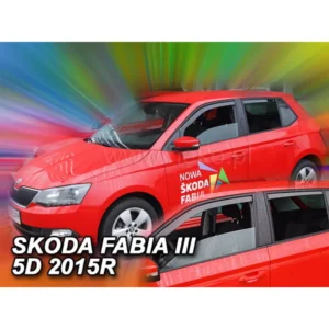 ΑΝΕΜΟΘΡΑΥΣΤΕΣ ΓΙΑ SKODA FABIA III 5D 2014+ HTB  ΣΕΤ ΑΥΤΟΚΙΝΗΤΟΥ ΑΠΟ ΕΥΚΑΜΠΤΟ ΦΙΜΕ ΠΛΑΣΤΙΚΟ HEKO - 4 ΤΕΜ. 28343