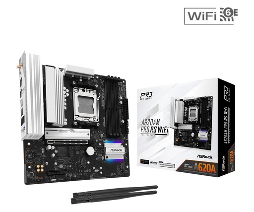 ASRock A620AM Pro RS WiFi Motherboard Micro ATX με AMD AM5 Socket