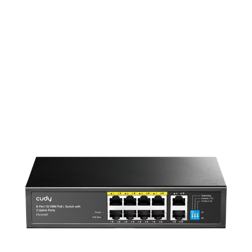 Cudy FS1010P v3 – Unmanaged PoE+ Switch με 8x PoE θύρες και 2 uplink Cudy FS1010P v3 – Unmanaged PoE+ Switch με 8x PoE θύρες και 2 uplink - Image 1
