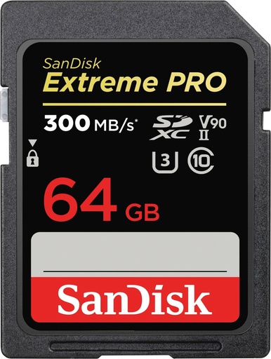Sandisk Extreme Pro SDXC 64GB Class 10 U3 V90 UHS-II Sandisk Extreme Pro SDXC 64GB Class 10 U3 V90 UHS-II - Image 1