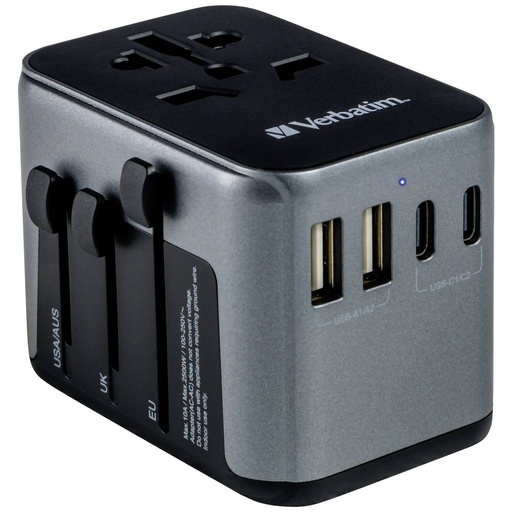 Universal Travel Adapter UTA-04 PD61W / QC / 3xUSB / 2xType-C Universal Travel Adapter UTA-04 PD61W / QC / 3xUSB / 2xType-C - Image 1