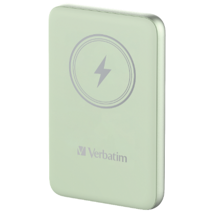 Verbatim Charge 'n' Go Magnetic Wireless Power Bank 5000 mAh Green