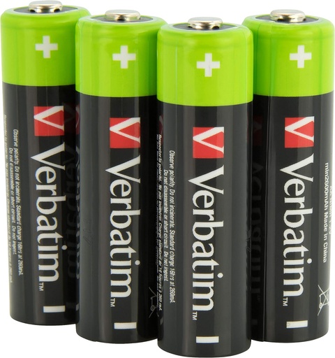Verbatim RECHAR BATTERY AA 4 PACK Verbatim RECHAR BATTERY AA 4 PACK - Image 1