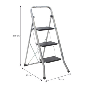 Σκαλοσκαμπό μεταλλικό 3 σκαλιών 70εκ. - Image 4
