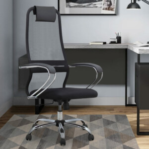 Καρέκλα γραφείου Lord Megapap με ύφασμα Mesh χρώμα μαύρο 66,5x70x123/133εκ. - Image 3